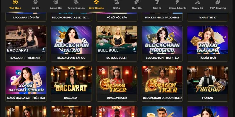 Giao diện Casino Debet đẹp mắt, dễ chơi