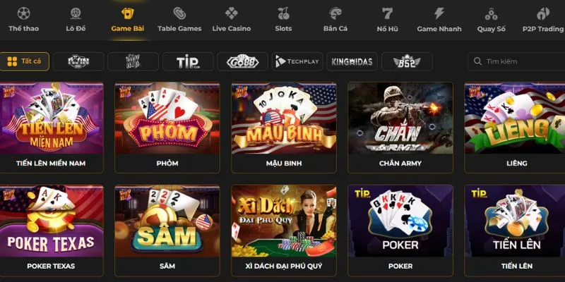 Kho game bài Debet cực khủng với nhiều tựa game hot hit